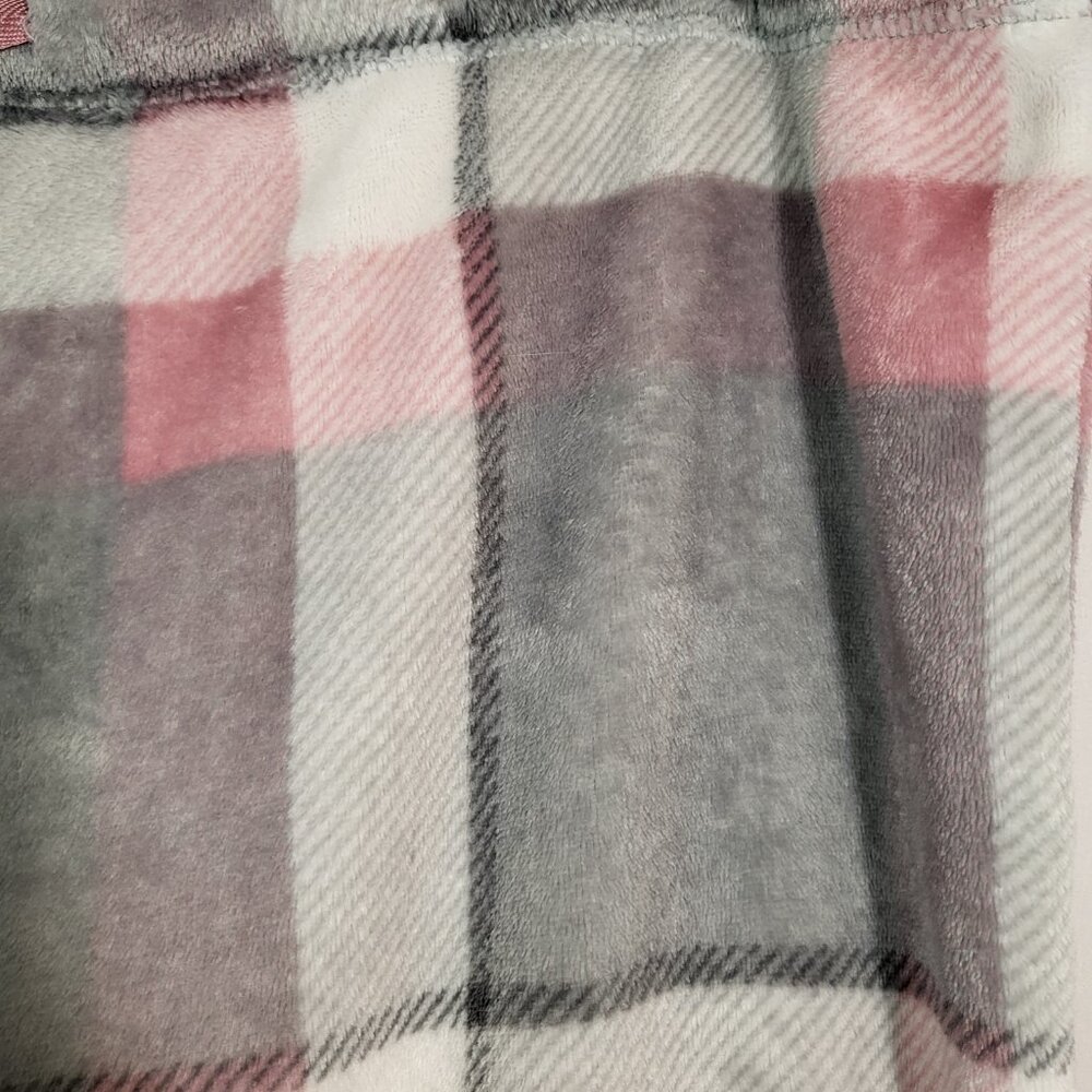 Secret Treasure Woman's Pajama Pant Size XL 16/18 Gray/Pink/White Plaid - Picture 3 of 7